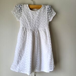 April Cornell Elegant White Short Sleeve Lace Kids Dress Sz 2